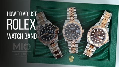 adjust rolex watch band|adjusting rolex oyster watch band.